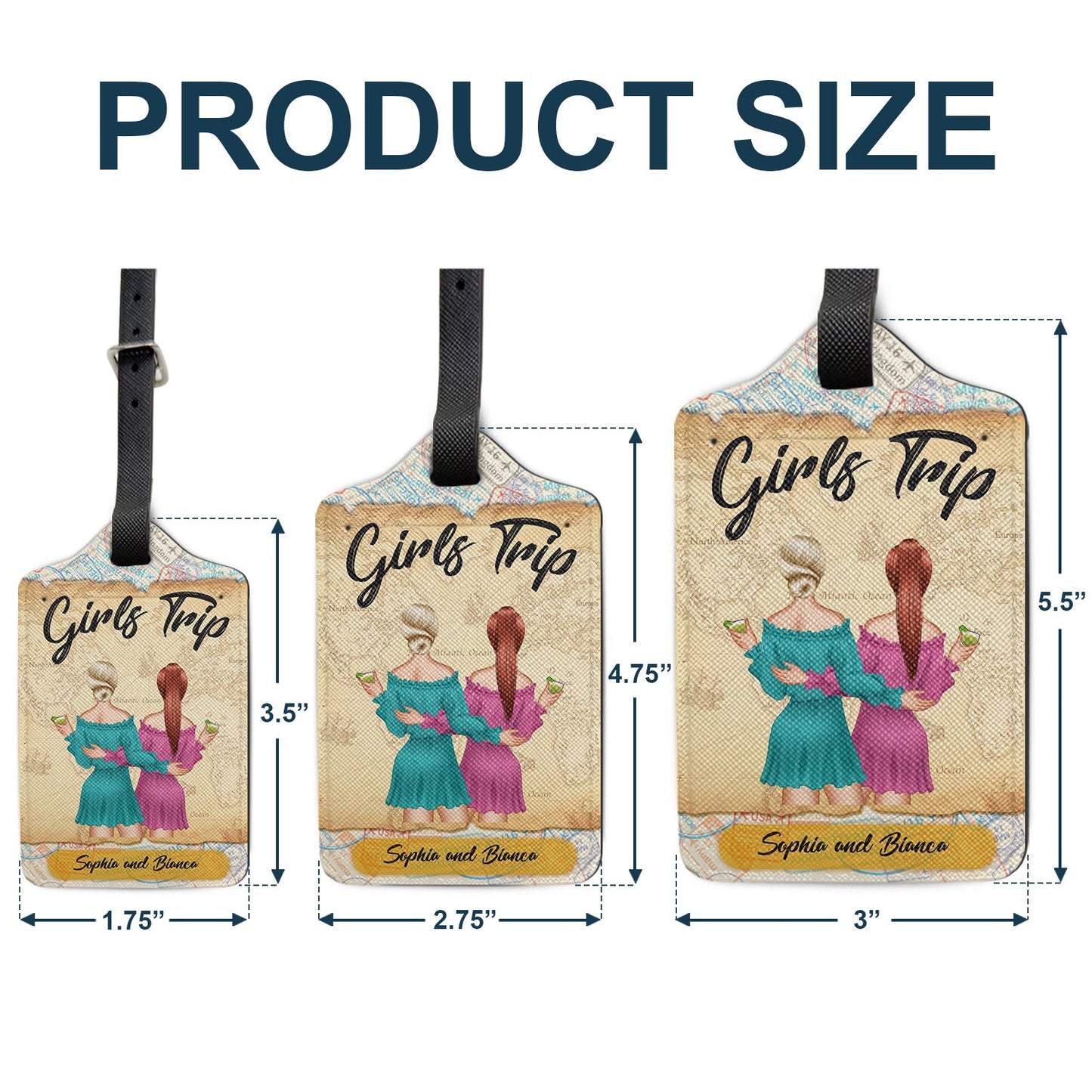 Girls Trip - Gift For Besties - Personalized Luggage Tag