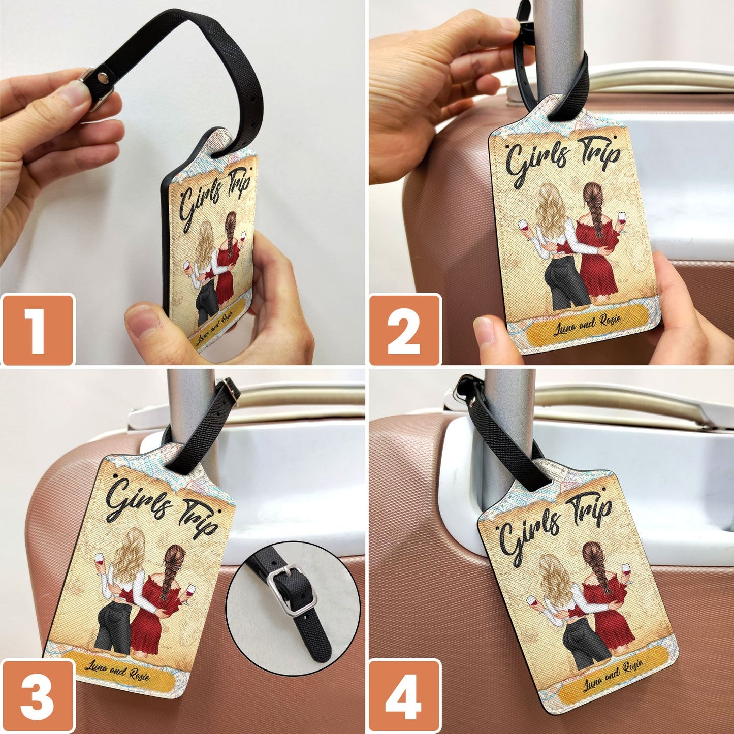 Girls Trip - Gift For Besties - Personalized Luggage Tag