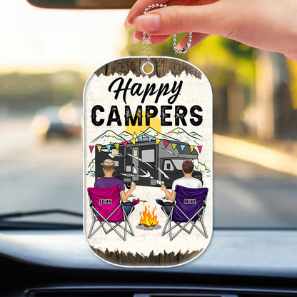 Home Is Where We Park It - Gift For Camping Lovers - Personalized Acrylic Car Hanger