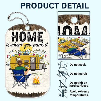 Home Is Where We Park It - Gift For Camping Lovers - Personalized Acrylic Car Hanger