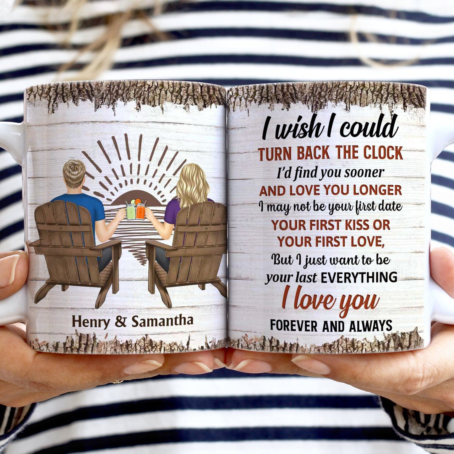 I Love You The Most - Unique Birthday Gifts, Wedding Anniversary - Personalized White Edge-to-Edge Mug