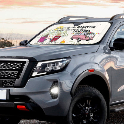 Home Is Where We Park It - Gift For Camping Lovers - Personalized Auto Sunshade