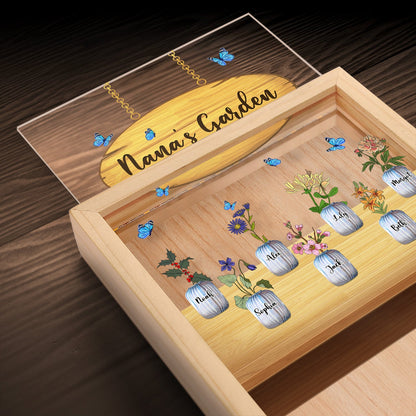 Grandma's Garden - Gift For Grandma, Mommy - Personalized Picture Frame Light Box