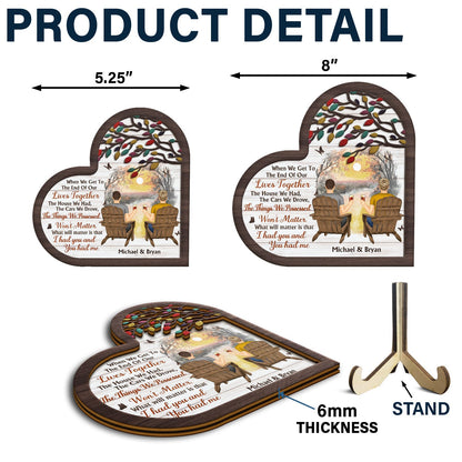 The House We Had The Cars We Drove - Gift For Couples - Personalized 2-Layered Wooden Plaque With Stand