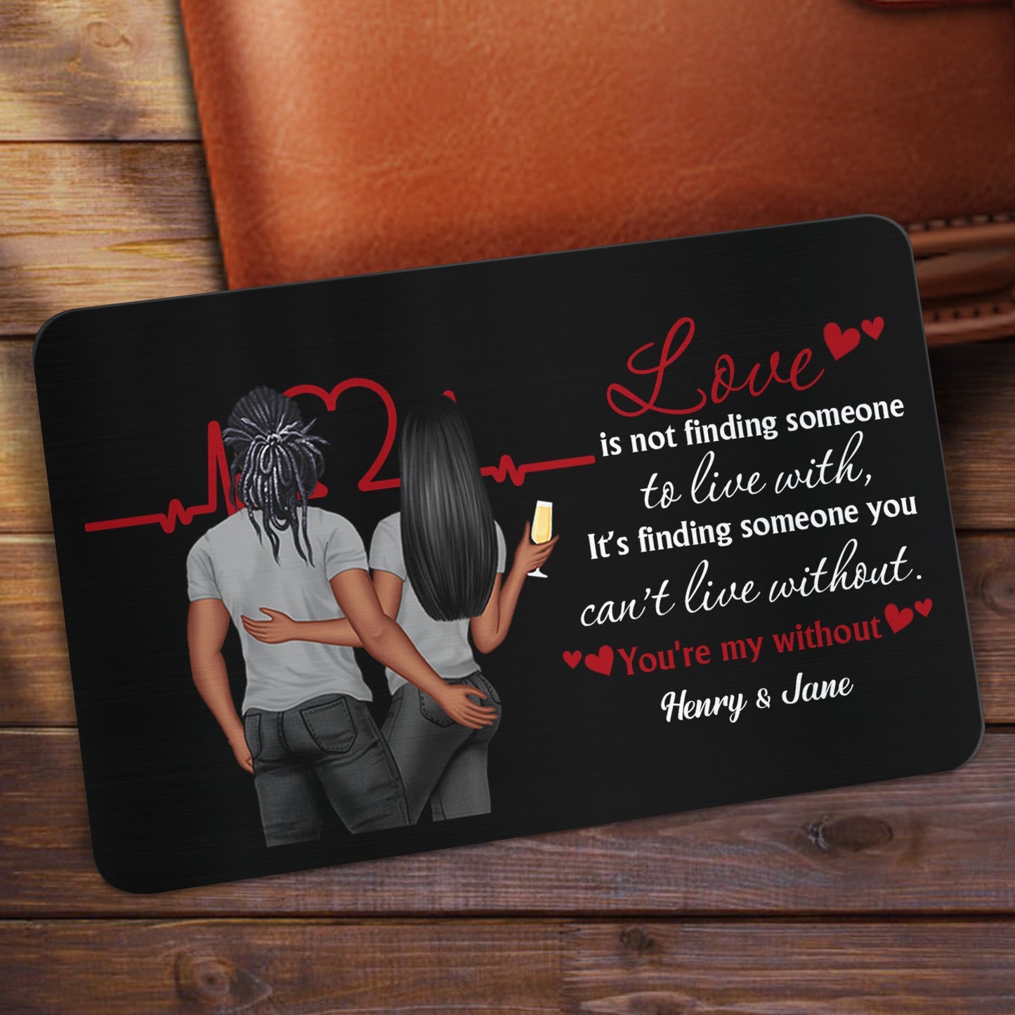 Love Isn't Finding Someone Back Couples - Gift For Couples - Personalized Aluminum Wallet Card