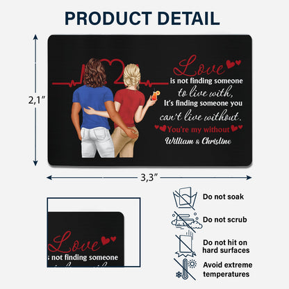 Love Isn't Finding Someone Back Couples - Gift For Couples - Personalized Aluminum Wallet Card