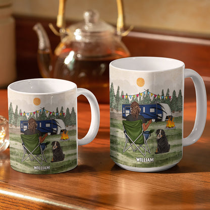 It's A Beautiful Things - Gift For Dog And Camping Lovers - Personalized White Edge-to-Edge Mug