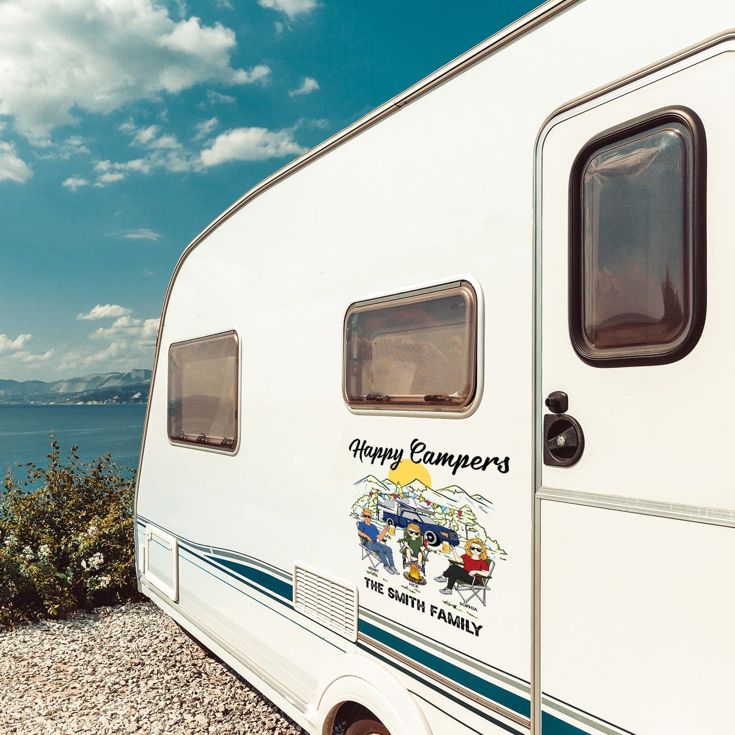 Making Memories One Campsite At A Time - Gift For Camping Family - Personalized Camping Decor, Decor Decal