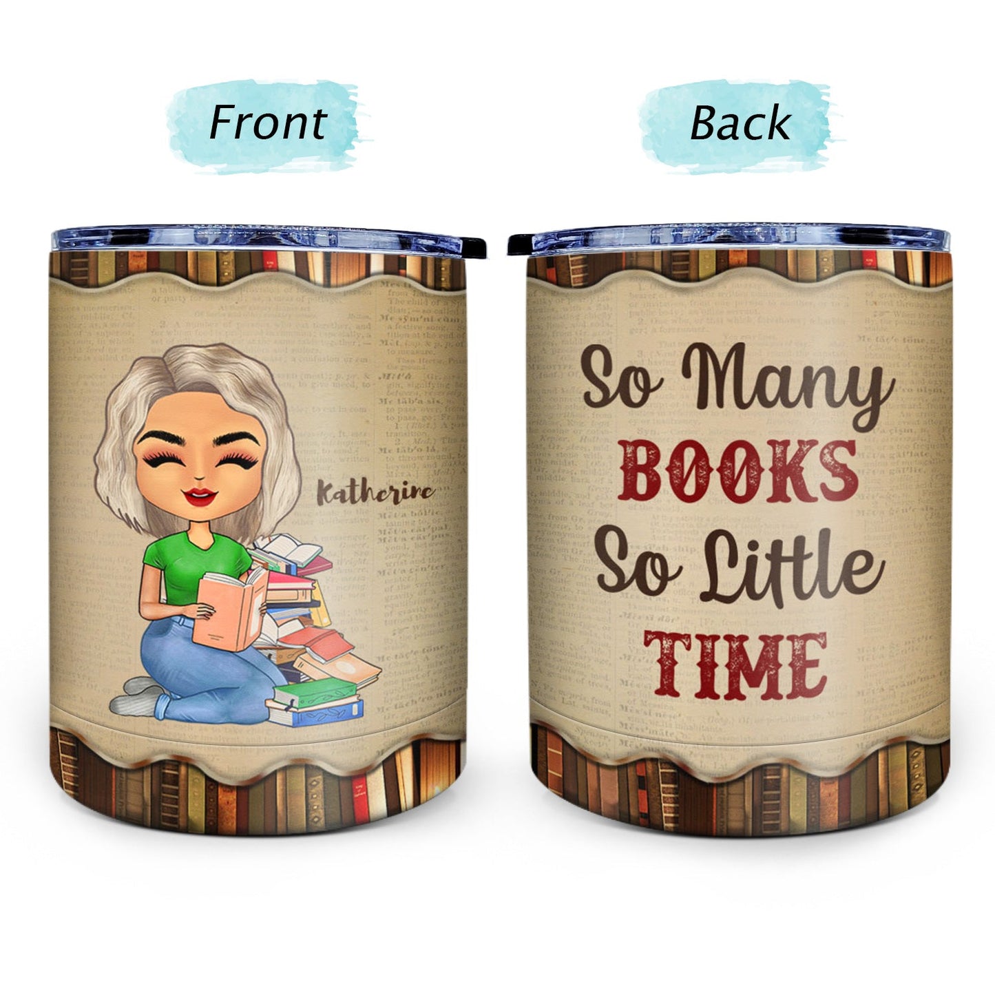 Just A Girl Loves Books Reading - Gift For Book Lovers - Personalized Lowball Tumbler