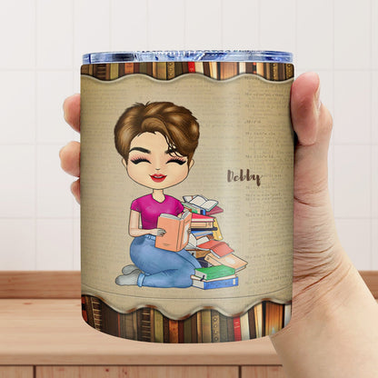 Just A Girl Loves Books Reading - Gift For Book Lovers - Personalized Lowball Tumbler