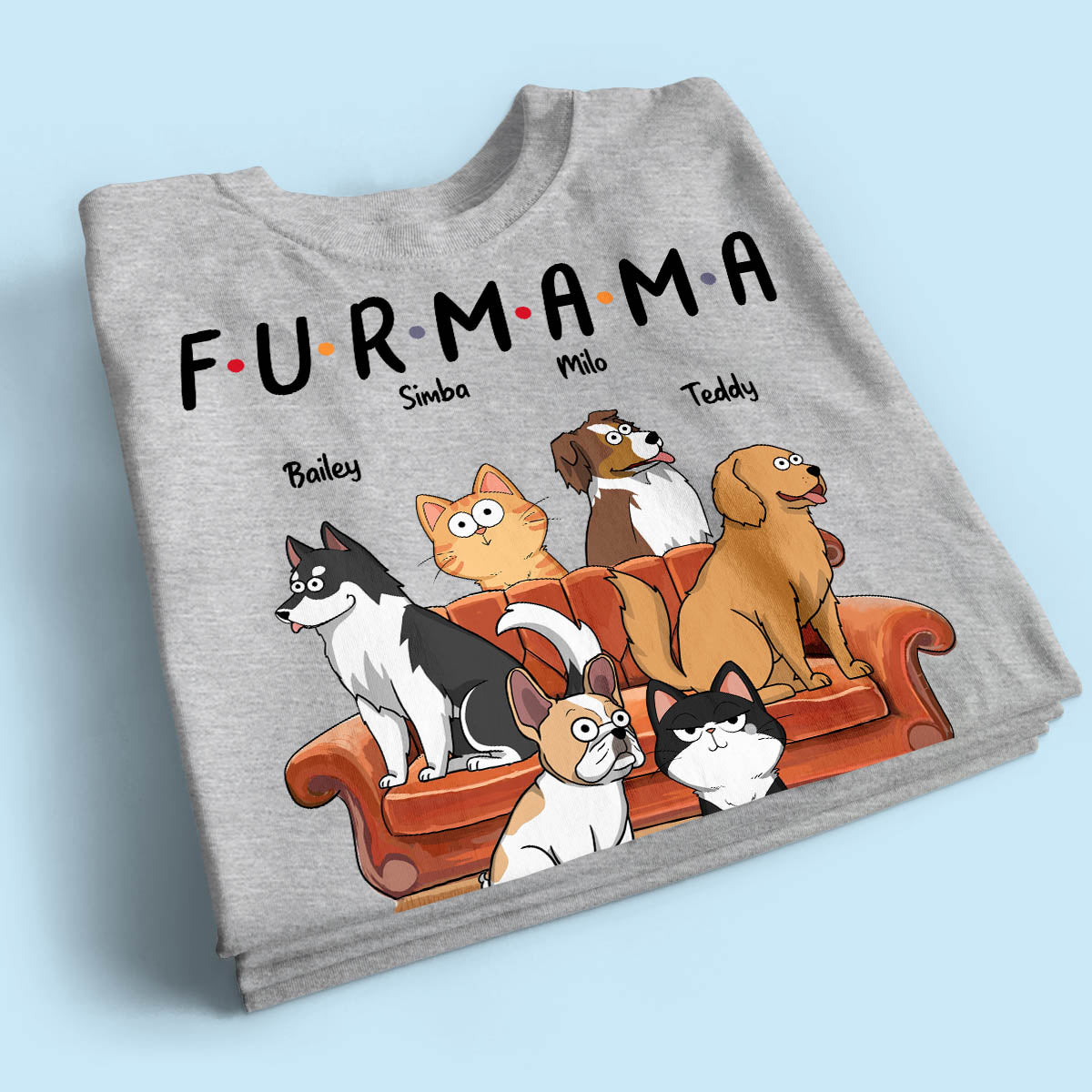 Dog Mom Cat Mom Fur Mama Personalized Shirt