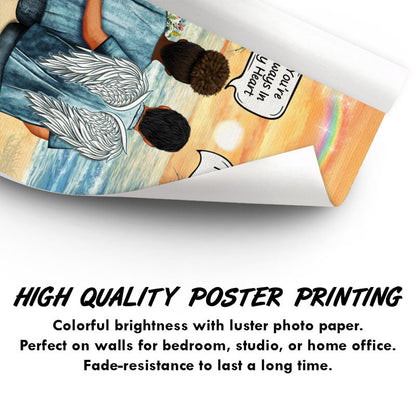 Still Talk About You Beach Widow Middle Aged Couple - Memorial Gift - Personalized Custom Poster