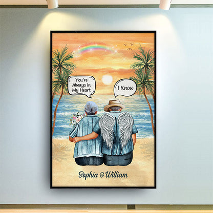 Still Talk About You Beach Widow Old Couple - Memorial Gift - Personalized Custom Poster