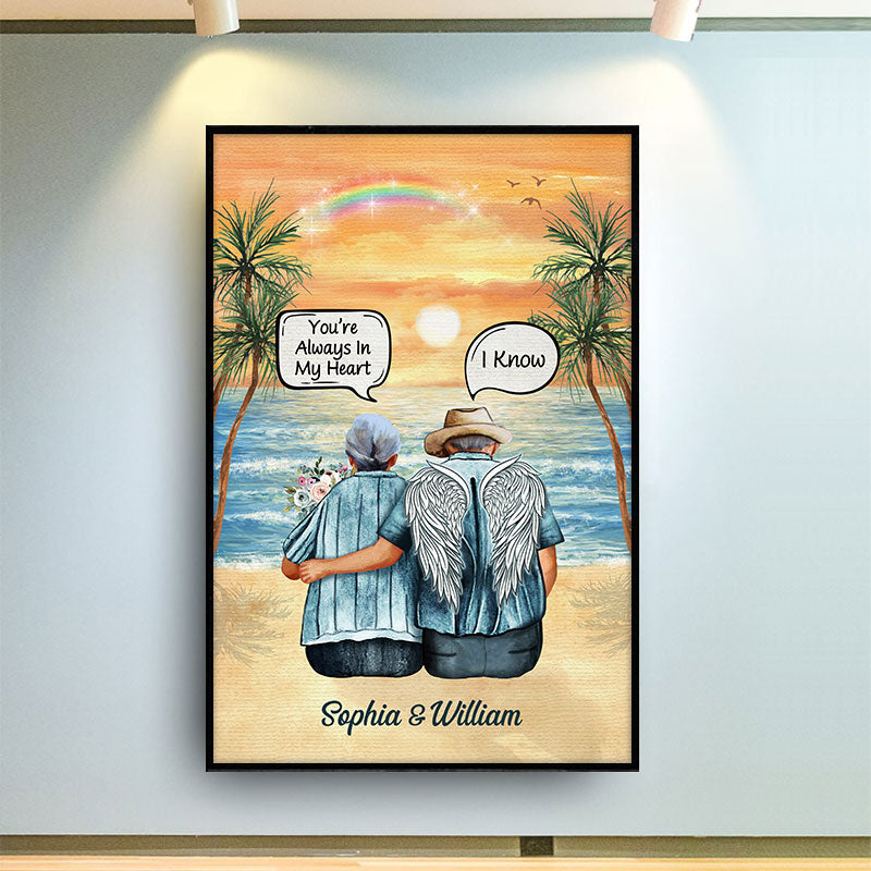 Still Talk About You Beach Widow Old Couple - Memorial Gift - Personalized Custom Poster