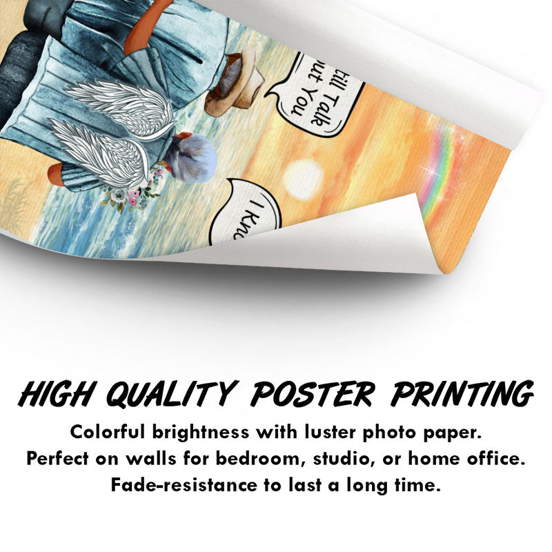 Still Talk About You Beach Widow Old Couple - Memorial Gift - Personalized Custom Poster