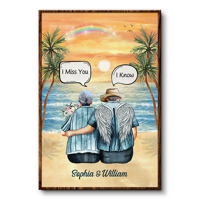 Still Talk About You Beach Widow Old Couple - Memorial Gift - Personalized Custom Poster