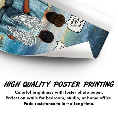 I Miss You Widow Middle Aged Couple - Memorial Gift - Personalized Custom Poster