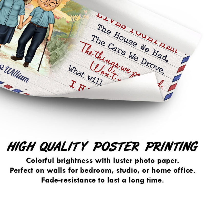 Family Letter Old Couple When We Get - Gift For Couple - Personalized Custom Poster