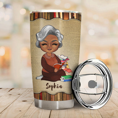 Never Underestimate An Old Woman Who Reads Many Books Reading - Personalized Custom Tumbler