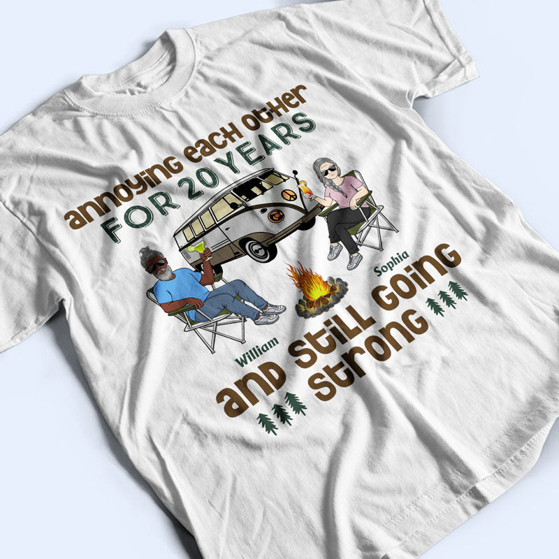 Annoying Each Other Husband Wife Old Camping Couple - Personalized Custom T Shirt