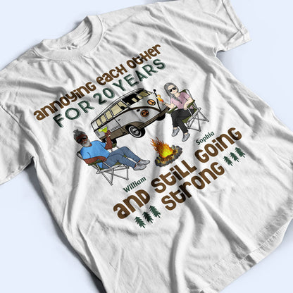 Annoying Each Other Husband Wife Old Camping Couple - Personalized Custom T Shirt