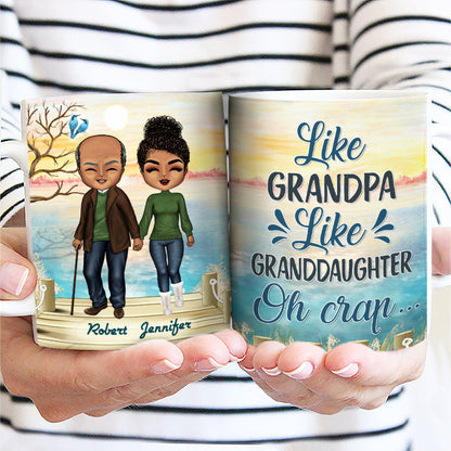 Like Father Like Daughter Warm Family - Holiday Gift - Personalized Custom White Edge-to-Edge Mug