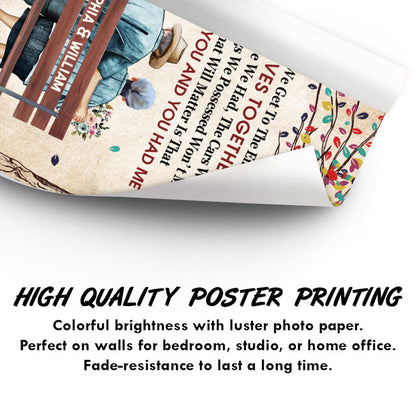 When We Get To The End Old Couple Under Tree - Couple Gift - Personalized Custom Poster