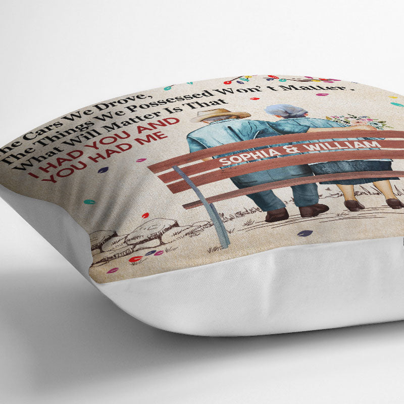 When We Get To The End Old Couple Under Tree - Couple Gift - Personalized Custom Pillow
