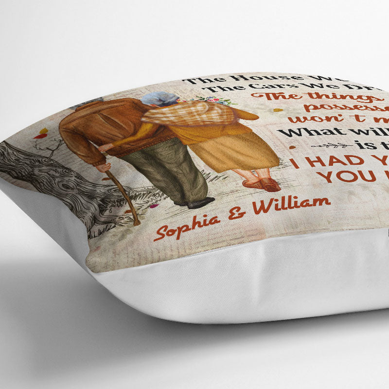 Family Old Couple Letter When We Get - Gift For Couples - Personalized Custom Pillow