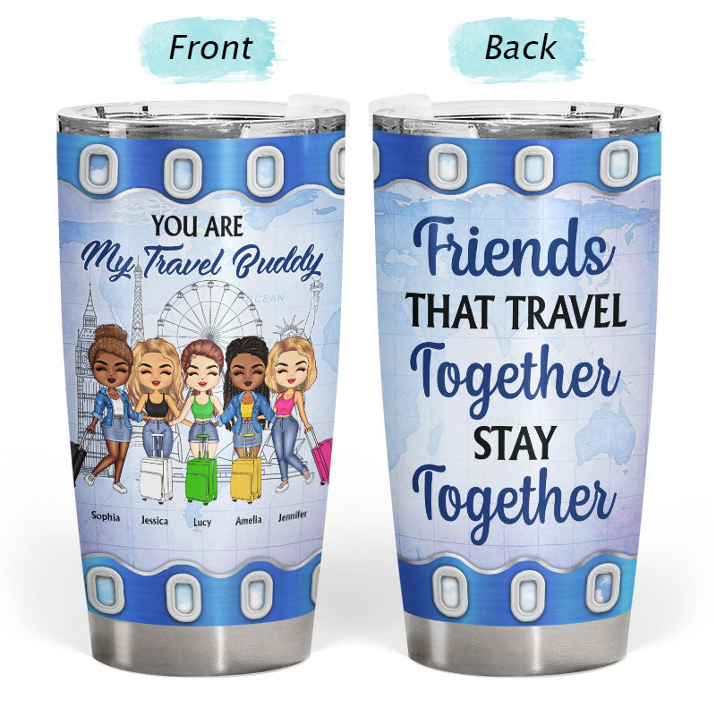 Traveling Best Friends Catch Flights Not Feelings - Gift For BFF, Sisters - Personalized Custom Tumbler