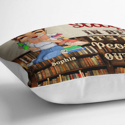 Just A Girl Who Loves Books Reading - Reading Gift - Personalized Custom Pillow