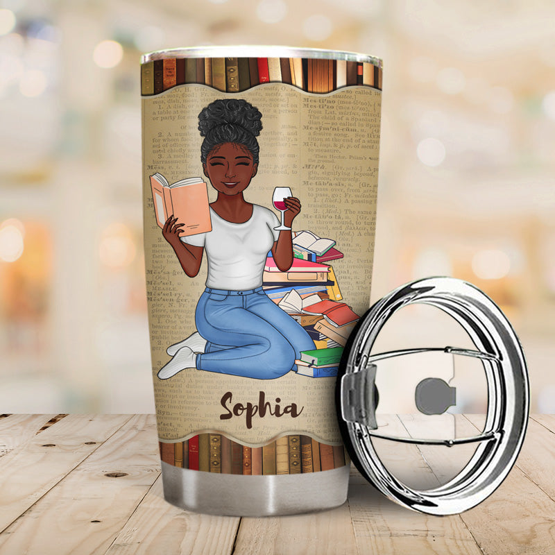 Just A Girl Who Loves Books Reading - Gift For Women - Personalized Custom Tumbler