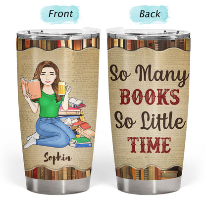 Just A Girl Who Loves Books Reading - Gift For Women - Personalized Custom Tumbler