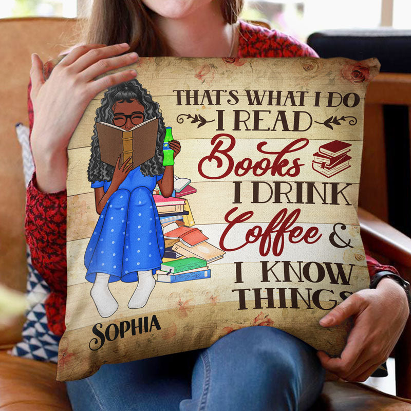 Just A Girl Who Loves Books Reading - Gift For Book Lovers - Personalized Custom Pillow