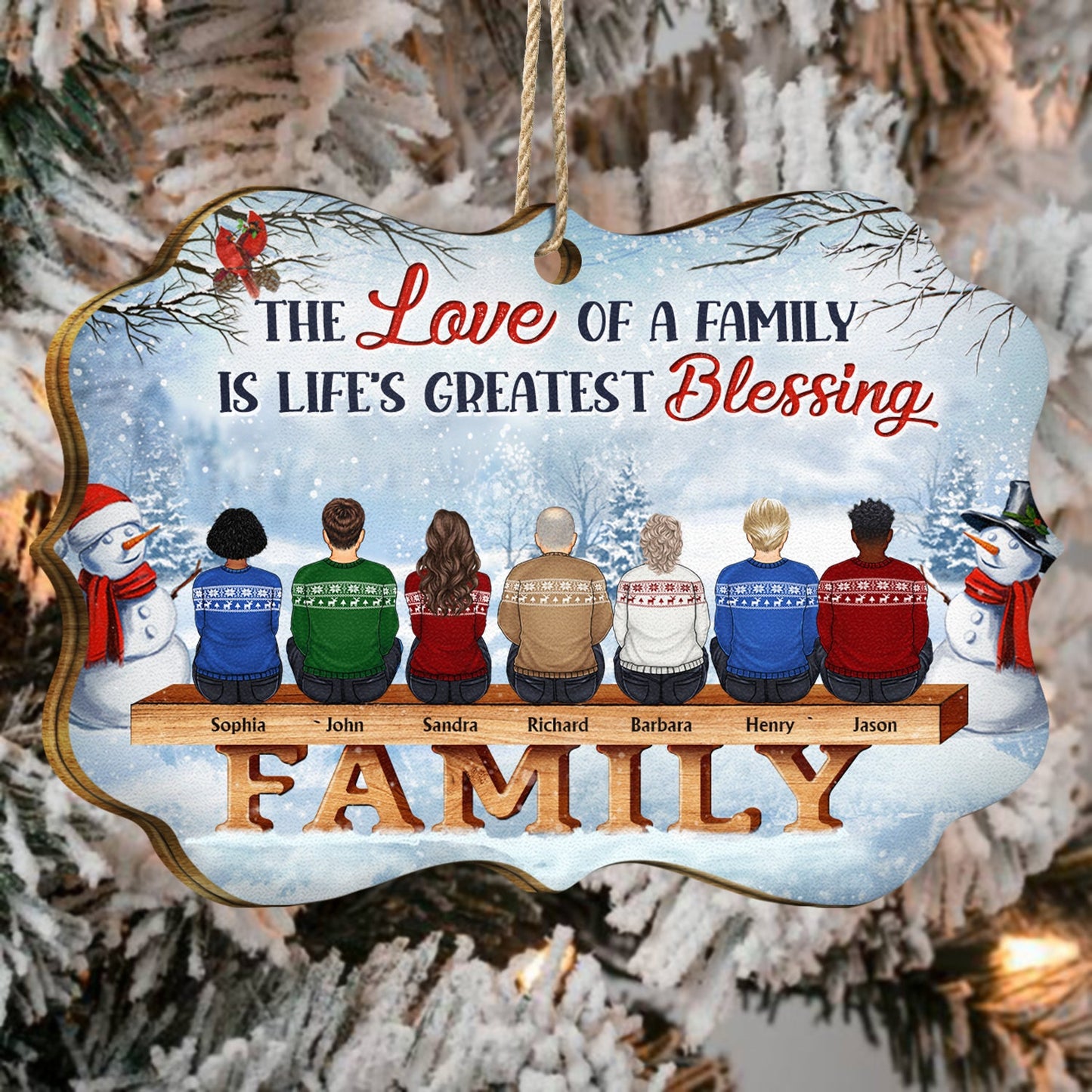 The Greatest Gift Our Parents Gave Us Was Each Other - Christmas Memorial Gift For Siblings, Parents, Family - Personalized Medallion Wooden Ornament