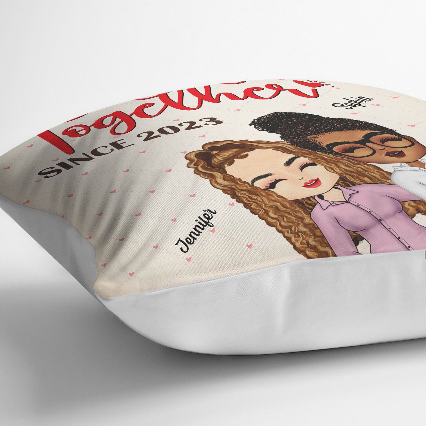 Together Since Chibi Couple - Anniversary, Birthday Gift For Spouse, Husband, Wife, Boyfriend, Girlfriend - Personalized Custom Pillow
