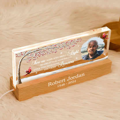 There Are Some Who Bring A Light So Great To The World Personalized Acrylic Block LED Night Light, Memorial Gift, Sympathy Gift for Loss of Loved One