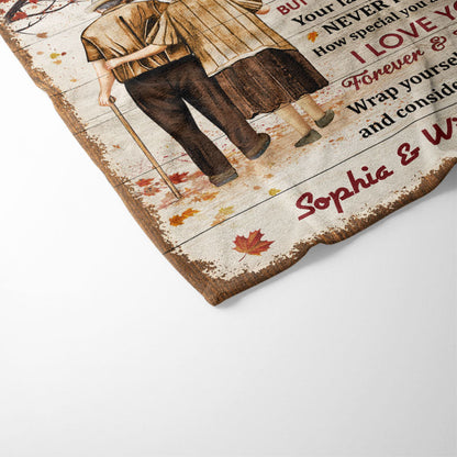 How Special You Are Family Old Couple Husband Wife Fall Leaves - Couple Gift - Personalized Custom Blanket