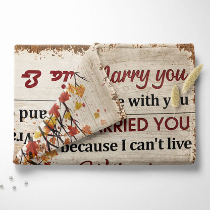 How Special You Are Family Old Couple Husband Wife Fall Leaves - Couple Gift - Personalized Custom Blanket