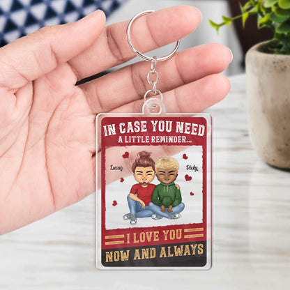 In Case You Need A Little Reminder Couple - Anniversary, Birthday Gift For Spouse, Husband, Wife, Boyfriend, Girlfriend - Personalized Custom Rectangle Acrylic Keychain