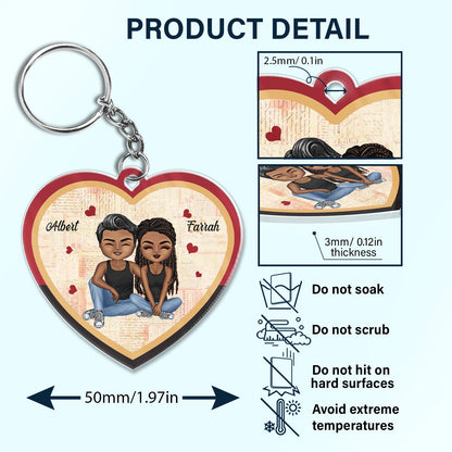 In Case You Need A Little Reminder Couple - Anniversary, Birthday Gift For Spouse, Husband, Wife, Boyfriend, Girlfriend - Personalized Custom Heart Shaped Acrylic Keychain
