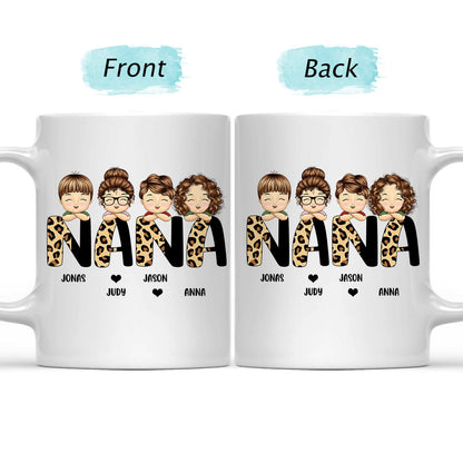 Leopard Nana Title - Birthday, Loving Gift For Mom, Mother, Mama, Grandma, Grandmother - Personalized Custom Mug