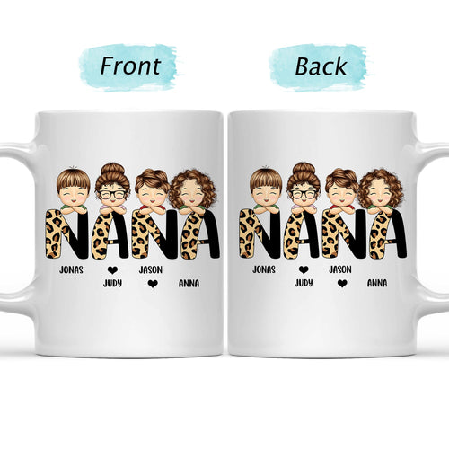 Leopard Nana Title - Birthday, Loving Gift For Mom, Mother, Mama, Grandma, Grandmother - Personalized Custom Mug