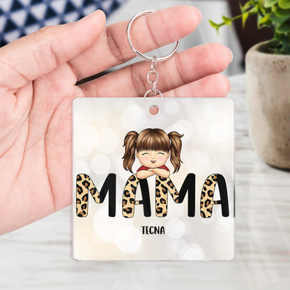 Leopard Nana Title - Birthday, Loving Gift For Mom, Mother, Mama, Grandma, Grandmother - Personalized Custom Acrylic Keychain