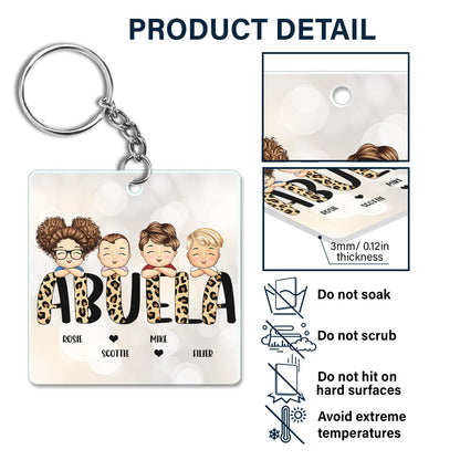 Leopard Nana Title - Birthday, Loving Gift For Mom, Mother, Mama, Grandma, Grandmother - Personalized Custom Acrylic Keychain