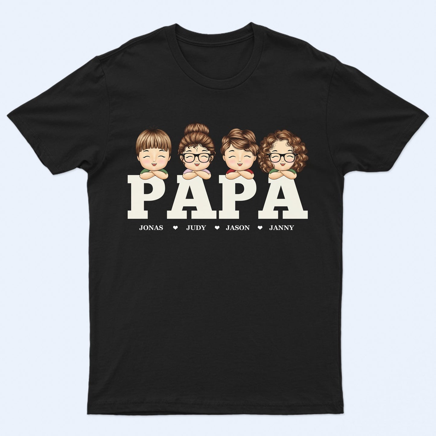 Retro Papa, Grandpa, Dad, Daddy - Birthday, Loving Gift For Father, Grandfather, Mother, Parents - Personalized Custom T Shirt
