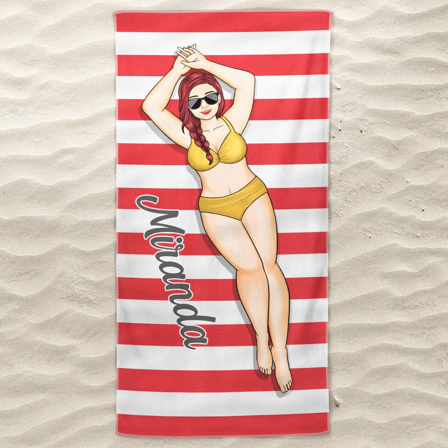 Beach Trips, Pool Party - Birthday, Vacation, Traveling Gift For Woman, Man - Personalized Beach Towel