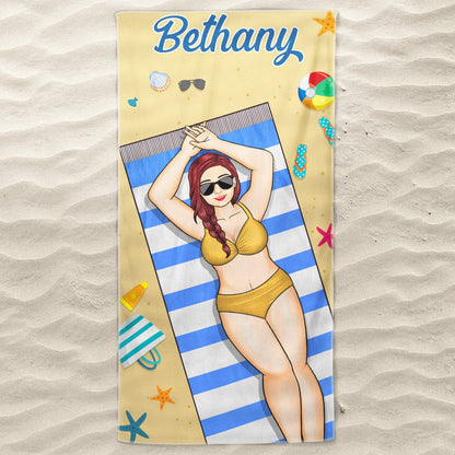 Beach Trips, Pool Party - Birthday, Vacation, Traveling Gift For Woman, Man, Bestie Group - Personalized Beach Towel