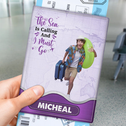 Custom Photo Just A Girl Boy Who Loves Traveling - Birthday Gift For Him, Her, Vacation Lovers - Personalized Passport Cover, Passport Holder