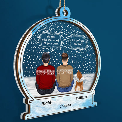 I Miss You, Dog, Cat - Christmas Memorial Gift For Pet Lover - Personalized 2-Layered Mix Ornament
